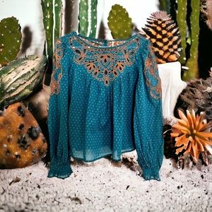 Free People eyelet top